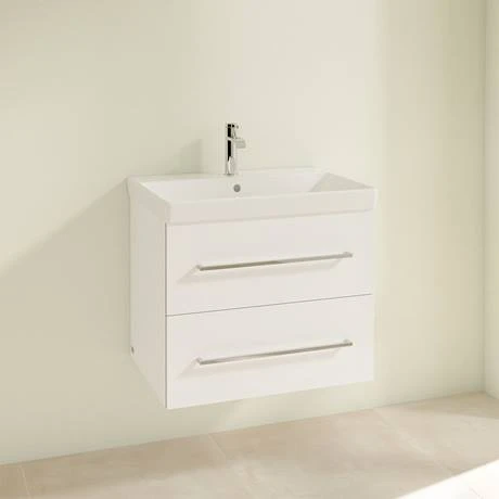 Villeroy and Boch Avento Wall Hung Vanity Unit 630mm - Crystal White - SAVE07B401 4 Villeroy and Boch Avento Wall Hung Vanity Unit 630mm - Crystal White - SAVE07B401 - Image 2