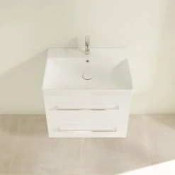Villeroy and Boch Avento Wall Hung Vanity Unit 630mm - Crystal White - SAVE07B401 11 Villeroy and Boch Avento Wall Hung Vanity Unit 630mm - Crystal White - SAVE07B401 -Wall Hung Vanity Units Shop SAVE07B401 D3 460