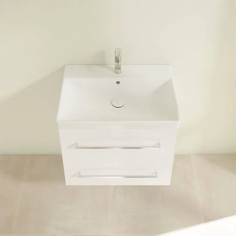 Villeroy and Boch Avento Wall Hung Vanity Unit 630mm - Crystal White - SAVE07B401 6 Villeroy and Boch Avento Wall Hung Vanity Unit 630mm - Crystal White - SAVE07B401 - Image 4