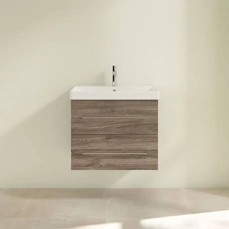 Villeroy and Boch Avento Stone Oak 650mm Wall Hung 2-Drawer Vanity Unit 5 Villeroy and Boch Avento Stone Oak 650mm Wall Hung 2-Drawer Vanity Unit - Image 3