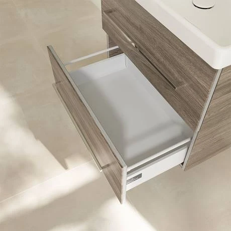 Villeroy and Boch Avento Stone Oak 650mm Wall Hung 2-Drawer Vanity Unit 8 Villeroy and Boch Avento Stone Oak 650mm Wall Hung 2-Drawer Vanity Unit - Image 6