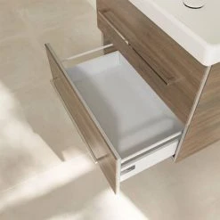 Villeroy and Boch Avento Arizona Oak 650mm Wall Hung 2-Drawer Vanity Unit -Wall Hung Vanity Units Shop SAVE07VH01 D5 460