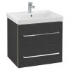 Villeroy and Boch Avento Crystal Black 600mm Wall Hung 2-Drawer Vanity Unit -Wall Hung Vanity Units Shop SAVE09B301 P