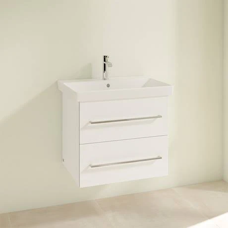 Villeroy and Boch Avento Wall Hung Vanity Unit 580mm - Crystal White - SAVE09B401 4 Villeroy and Boch Avento Wall Hung Vanity Unit 580mm - Crystal White - SAVE09B401 - Image 2