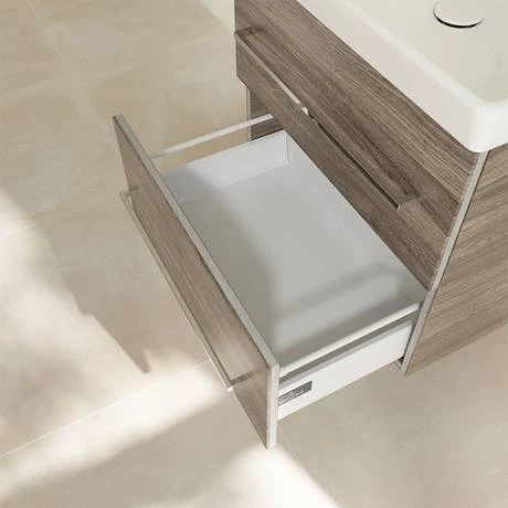 Villeroy and Boch Avento Stone Oak 600mm Wall Hung 2-Drawer Vanity Unit 8 Villeroy and Boch Avento Stone Oak 600mm Wall Hung 2-Drawer Vanity Unit - Image 6