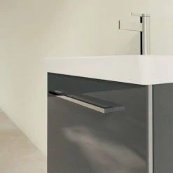 Villeroy and Boch Avento Crystal Grey 550mm Wall Hung 1-Door Vanity Unit -Wall Hung Vanity Units Shop SAVE11B101 D4 460