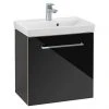 Villeroy and Boch Avento Crystal Black 550mm Wall Hung 1-Door Vanity Unit -Wall Hung Vanity Units Shop SAVE11B301 P