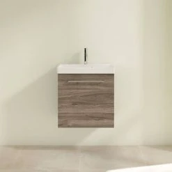 Villeroy and Boch Avento Stone Oak 550mm Wall Hung 1-Door Vanity Unit -Wall Hung Vanity Units Shop SAVE11RK01 D2 460