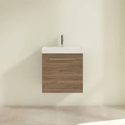 Villeroy and Boch Avento Arizona Oak 550mm Wall Hung 1-Door Vanity Unit -Wall Hung Vanity Units Shop SAVE11VH01 D2 460