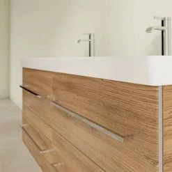 Villeroy and Boch Avento Oak Kansas 1200mm Wall Hung 4-Drawer Double Vanity Unit 12 Villeroy and Boch Avento Oak Kansas 1200mm Wall Hung 4-Drawer Double Vanity Unit -Wall Hung Vanity Units Shop SAVE29RH01 D4 460