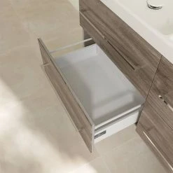 Villeroy and Boch Avento Stone Oak 1200mm Wall Hung 4-Drawer Double Vanity Unit -Wall Hung Vanity Units Shop SAVE29RK01 D5 460