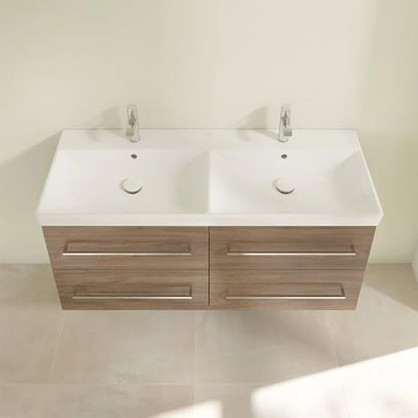 Villeroy and Boch Avento Arizona Oak 1200mm Wall Hung 4-Drawer Double Vanity Unit 6 Villeroy and Boch Avento Arizona Oak 1200mm Wall Hung 4-Drawer Double Vanity Unit - Image 4