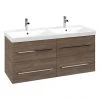 Villeroy and Boch Avento Arizona Oak 1200mm Wall Hung 4-Drawer Double Vanity Unit -Wall Hung Vanity Units Shop SAVE29VH01 P