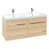 Villeroy and Boch Avento Nordic Oak 1200mm Wall Hung 4-Drawer Double Vanity Unit -Wall Hung Vanity Units Shop SAVE29VJ01 P