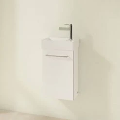 Villeroy and Boch Avento Crystal White 360mm Wall Hung Vanity Unit with Left Bowl Basin 8 Villeroy and Boch Avento Crystal White 360mm Wall Hung Vanity Unit with Left Bowl Basin -Wall Hung Vanity Units Shop SAVE31B401 D1 460