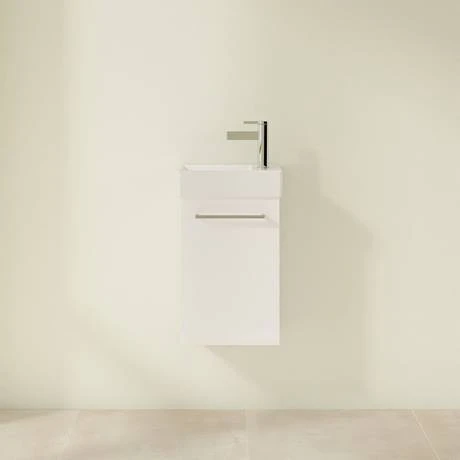 Villeroy and Boch Avento Crystal White 360mm Wall Hung Vanity Unit with Left Bowl Basin 5 Villeroy and Boch Avento Crystal White 360mm Wall Hung Vanity Unit with Left Bowl Basin - Image 3