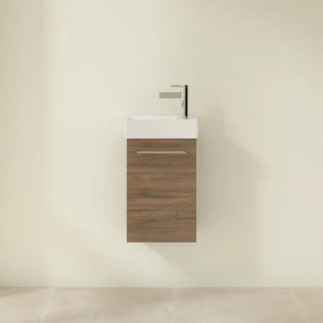Villeroy and Boch Avento Arizona Oak 360mm Wall Hung Vanity Unit with Left Bowl Basin 5 Villeroy and Boch Avento Arizona Oak 360mm Wall Hung Vanity Unit with Left Bowl Basin - Image 3
