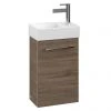 Villeroy and Boch Avento Arizona Oak 360mm Wall Hung Vanity Unit with Left Bowl Basin -Wall Hung Vanity Units Shop SAVE31VH01 P