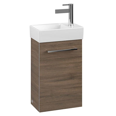 Villeroy and Boch Avento Arizona Oak 360mm Wall Hung Vanity Unit with Left Bowl Basin 3 Villeroy and Boch Avento Arizona Oak 360mm Wall Hung Vanity Unit with Left Bowl Basin