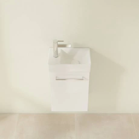 Villeroy and Boch Avento Crystal White 360mm Wall Hung Vanity Unit with Right Bowl Basin 6 Villeroy and Boch Avento Crystal White 360mm Wall Hung Vanity Unit with Right Bowl Basin - Image 4