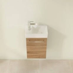 Villeroy and Boch Avento Oak Kansas 360mm Wall Hung Vanity Unit with Right Bowl Basin 11 Villeroy and Boch Avento Oak Kansas 360mm Wall Hung Vanity Unit with Right Bowl Basin -Wall Hung Vanity Units Shop SAVE32RH01 D3 460