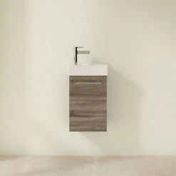 Villeroy and Boch Avento Stone Oak 360mm Wall Hung Vanity Unit with Right Bowl Basin 10 Villeroy and Boch Avento Stone Oak 360mm Wall Hung Vanity Unit with Right Bowl Basin -Wall Hung Vanity Units Shop SAVE32RK01 D2 460