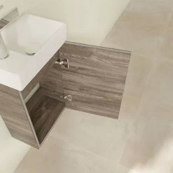 Villeroy and Boch Avento Stone Oak 360mm Wall Hung Vanity Unit with Right Bowl Basin 13 Villeroy and Boch Avento Stone Oak 360mm Wall Hung Vanity Unit with Right Bowl Basin -Wall Hung Vanity Units Shop SAVE32RK01 D5 460