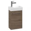 Villeroy and Boch Avento Arizona Oak 360mm Wall Hung Vanity Unit with Right Bowl Basin