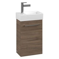 Villeroy and Boch Avento Arizona Oak 360mm Wall Hung Vanity Unit with Right Bowl Basin