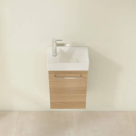 Villeroy and Boch Avento Nordic Oak 360mm Wall Hung Vanity Unit with Right Bowl Basin 6 Villeroy and Boch Avento Nordic Oak 360mm Wall Hung Vanity Unit with Right Bowl Basin - Image 4