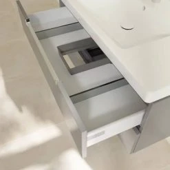 Villeroy and Boch Subway 2.0 Glossy Grey 1000mm Wall Hung 2-Drawer Vanity Unit -Wall Hung Vanity Units Shop SB2GG1000 D3 460