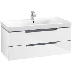 Villeroy and Boch Subway 2.0 Glossy White 1000mm Wall Hung 2-Drawer Vanity Unit
