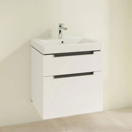 Villeroy and Boch Subway 2.0 Glossy White 600mm Wall Hung 2-Drawer Vanity Unit 4 Villeroy and Boch Subway 2.0 Glossy White 600mm Wall Hung 2-Drawer Vanity Unit - Image 2