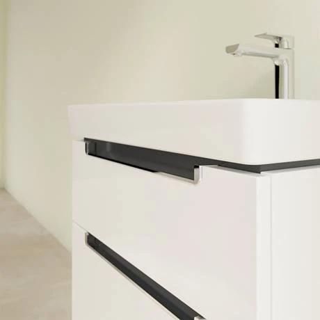 Villeroy and Boch Subway 2.0 Glossy White 600mm Wall Hung 2-Drawer Vanity Unit 5 Villeroy and Boch Subway 2.0 Glossy White 600mm Wall Hung 2-Drawer Vanity Unit - Image 3