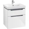 Villeroy and Boch Subway 2.0 Glossy White 600mm Wall Hung 2-Drawer Vanity Unit -Wall Hung Vanity Units Shop SB2GW600 P