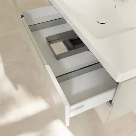 Villeroy and Boch Subway 2.0 Soft Grey 1000mm Wall Hung 2-Drawer Vanity Unit 6 Villeroy and Boch Subway 2.0 Soft Grey 1000mm Wall Hung 2-Drawer Vanity Unit - Image 4