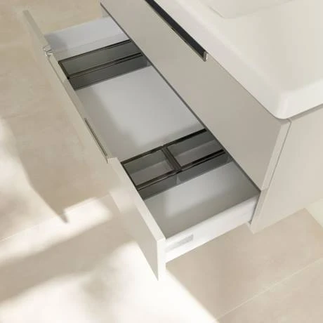 Villeroy and Boch Subway 2.0 Soft Grey 1000mm Wall Hung 2-Drawer Vanity Unit 7 Villeroy and Boch Subway 2.0 Soft Grey 1000mm Wall Hung 2-Drawer Vanity Unit - Image 5