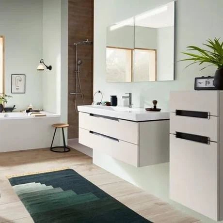 Villeroy and Boch Subway 2.0 Soft Grey 1000mm Wall Hung 2-Drawer Vanity Unit 8 Villeroy and Boch Subway 2.0 Soft Grey 1000mm Wall Hung 2-Drawer Vanity Unit - Image 6