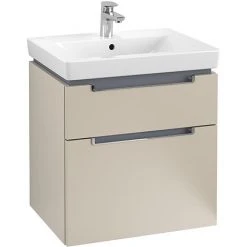 Villeroy and Boch Subway 2.0 Soft Grey 600mm Wall Hung 2-Drawer Vanity Unit