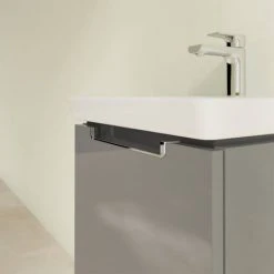 Villeroy and Boch Subway 2.0 Glossy Grey 450mm Wall Hung 1-Drawer Vanity Unit -Wall Hung Vanity Units Shop SBGG440 D2 460
