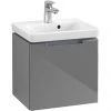 Villeroy and Boch Subway 2.0 Glossy Grey 450mm Wall Hung 1-Drawer Vanity Unit -Wall Hung Vanity Units Shop SBGG440 P