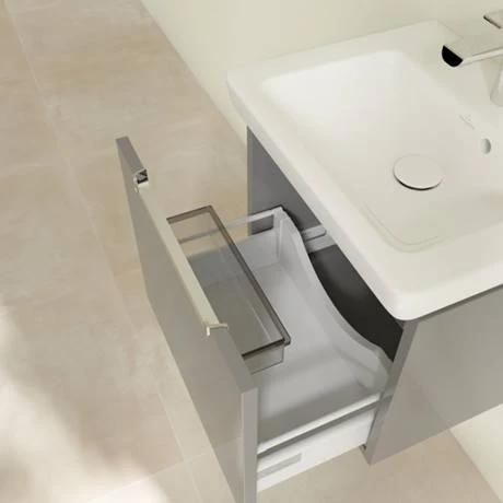 Villeroy and Boch Subway 2.0 Glossy Grey 500mm Wall Hung 1-Drawer Vanity Unit 8 Villeroy and Boch Subway 2.0 Glossy Grey 500mm Wall Hung 1-Drawer Vanity Unit - Image 6