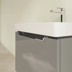 Villeroy and Boch Subway 2.0 Glossy Grey 600mm Wall Hung 1-Drawer Vanity Unit -Wall Hung Vanity Units Shop SBGG600 D2 460
