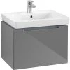 Villeroy and Boch Subway 2.0 Glossy Grey 600mm Wall Hung 1-Drawer Vanity Unit