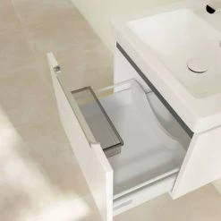 Villeroy and Boch Subway 2.0 Glossy White 550mm Wall Hung 1-Drawer Vanity Unit 9 Villeroy and Boch Subway 2.0 Glossy White 550mm Wall Hung 1-Drawer Vanity Unit -Wall Hung Vanity Units Shop SBGW550 D3 460