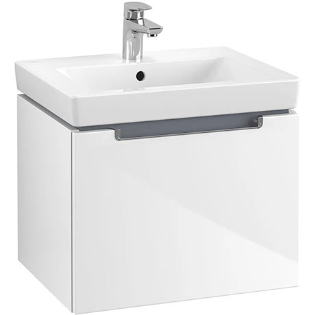 Villeroy and Boch Subway 2.0 Glossy White 550mm Wall Hung 1-Drawer Vanity Unit 3 Villeroy and Boch Subway 2.0 Glossy White 550mm Wall Hung 1-Drawer Vanity Unit