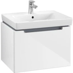 Villeroy and Boch Subway 2.0 Glossy White 600mm Wall Hung 1-Drawer Vanity Unit