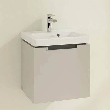 Villeroy and Boch Subway 2.0 Soft Grey 450mm Wall Hung 1-Drawer Vanity Unit 4 Villeroy and Boch Subway 2.0 Soft Grey 450mm Wall Hung 1-Drawer Vanity Unit - Image 2