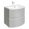 Crosswater Svelte Two Drawer Vanity Unit & Basin - Storm Grey Matt 1 Crosswater Svelte Two Drawer Vanity Unit & Basin - Storm Grey Matt -Wall Hung Vanity Units Shop SE 60 DSG P