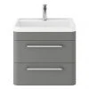 Hudson Reed Solar 600mm Wall Hung Cabinet & Basin - Cool Grey - SOL202 1 Hudson Reed Solar 600mm Wall Hung Cabinet & Basin - Cool Grey - SOL202 -Wall Hung Vanity Units Shop SOL202 P